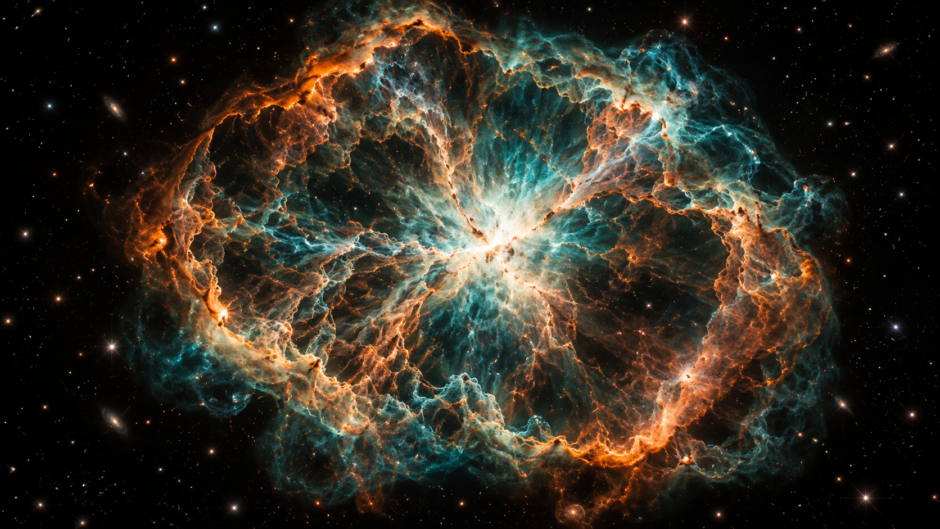 超新星の後に広がるガスのイメージ