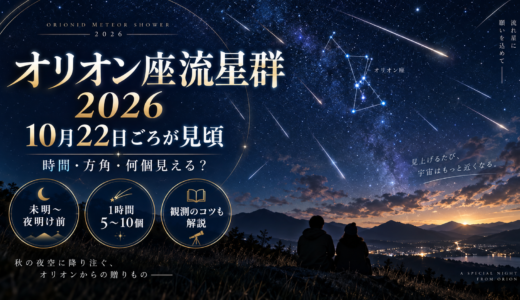 オリオン座流星群2026はいつ？見頃の時間・方角・何個見えるかを解説