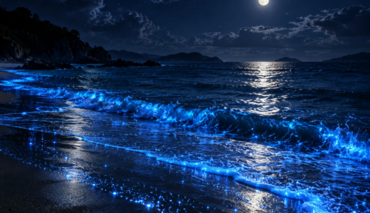 夜の海が青く光るのはなぜ？夜光虫の仕組みとウミホタルとの違い
