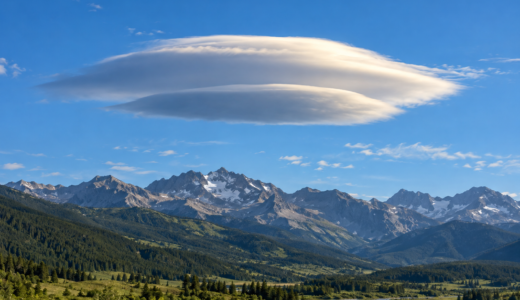 レンズ雲はなぜ動かない？UFOのような形のでき方と発生条件