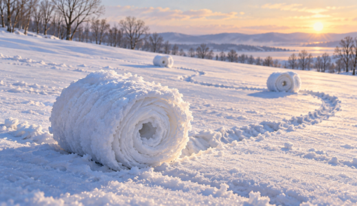 雪まくりはどうやってできる？雪のロールケーキが生まれる条件と見分け方