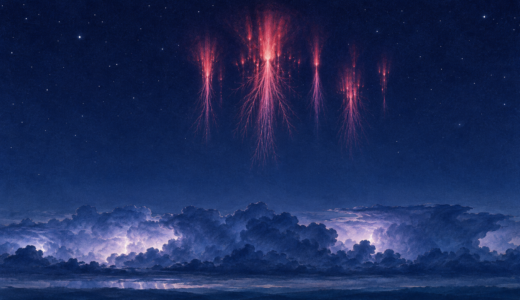 スプライト現象とは？雷雲の上が赤く光る仕組みと雷・ジェットとの違い